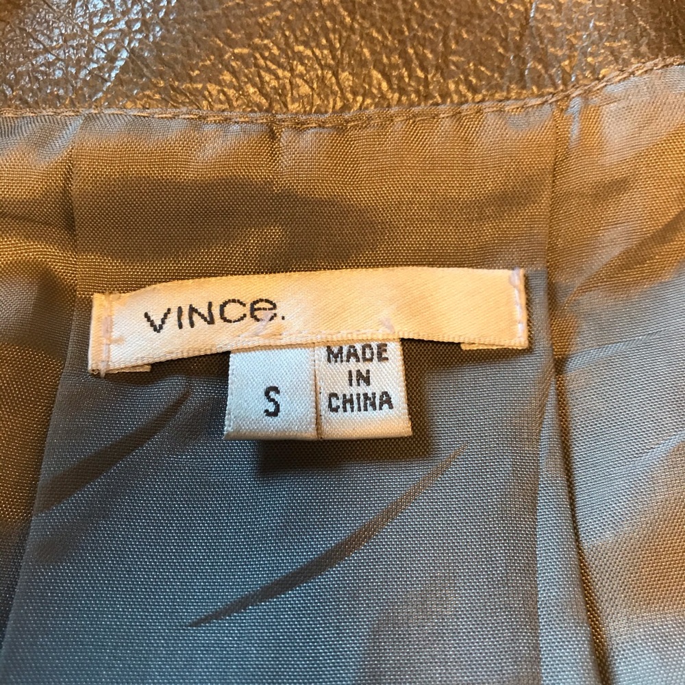 🚫 Sorry sold Vince Gray Leather Jacket - Picture 7 of 9